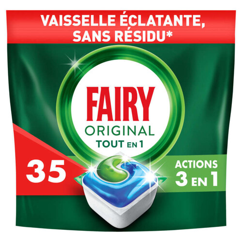 Fairy Original Tablette Lave-Vaisselle Tout en 1 *35 Lavages 446g