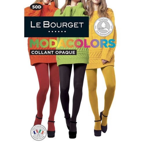 Le Bourget ModaColors Collant 50D Opaque Vert Foncé Taille 3