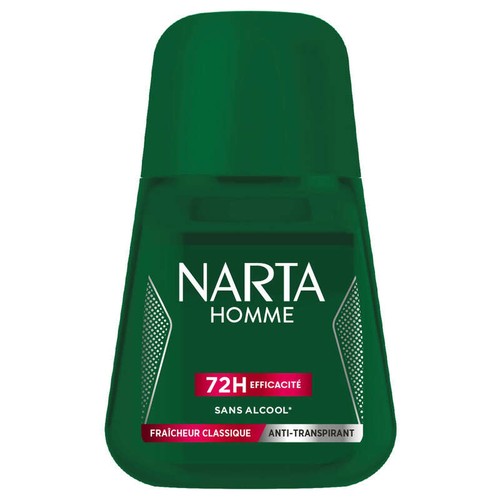 Narta Men Déodorant Bille 72H Efficacité Fraîcheur Classique 50ml