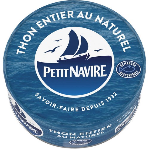 Petit Navire Thon entier naturel responsable 112g