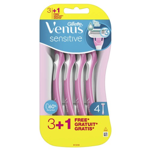 Gillette Venus Sensitive Rasoir Jetable pour femme 3+1 Gratuit