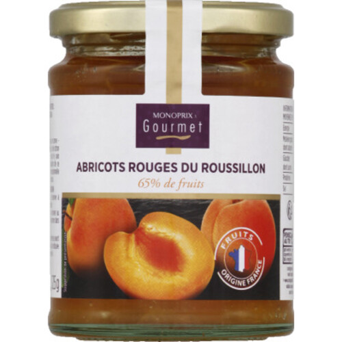 Monoprix Gourmet Abricots Rouges Du Roussillon 65% de Fruits 325g