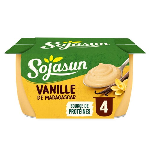 Sojasun Dessert Végétal Saveur Vanille 4x100g