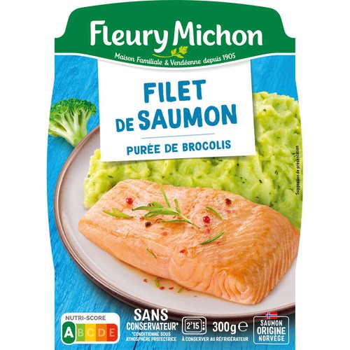 Fleury Michon Filet de Saumon Purée de Brocolis 300g