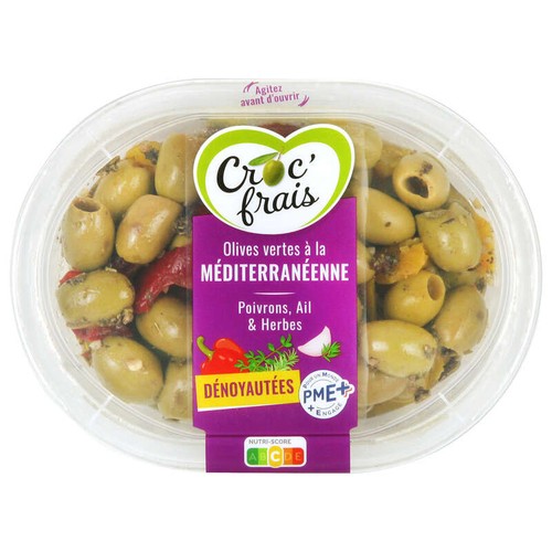 Croc'Frais Olives Denoyautées À La Méditerranéenne 200g