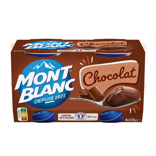 Mont Blanc Crème Dessert Chocolat 4x125g