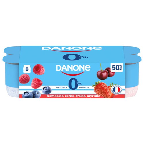 Light & Free Yaourt aux fruits rouges allégé 0% 8x125g