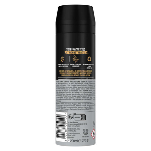 Axe Déodorant Anti-Transpirant Dark Temptation 72H Anti-Humidité 200Ml