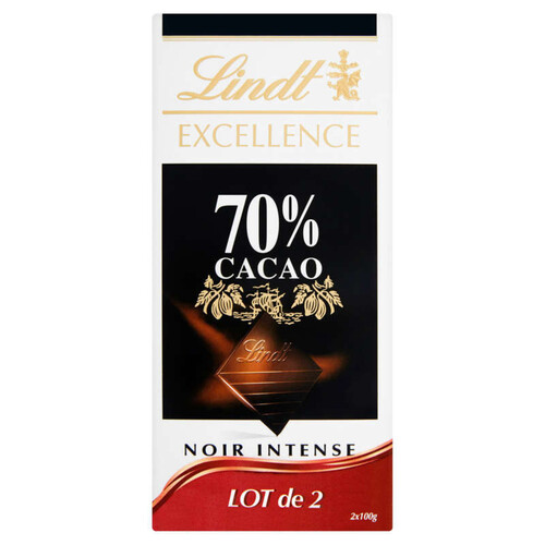 Lindt Excellence Chcolat Noir 70% 2x100g