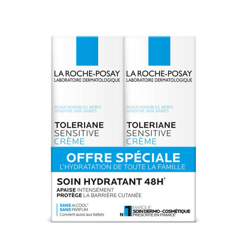 La Roche-Posay Toleriane Sensitive Crème Soin Hydratant Offre Spéciale 2*40ml