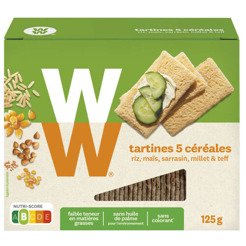 WW tartines craquantes 5 céréales 125g