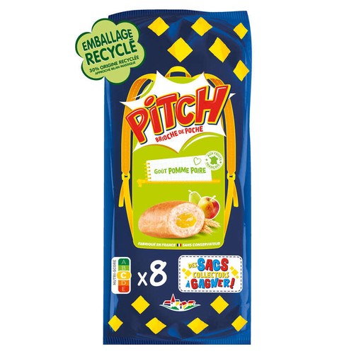 Pitch Brioche Gout Pomme Poire x8 300g