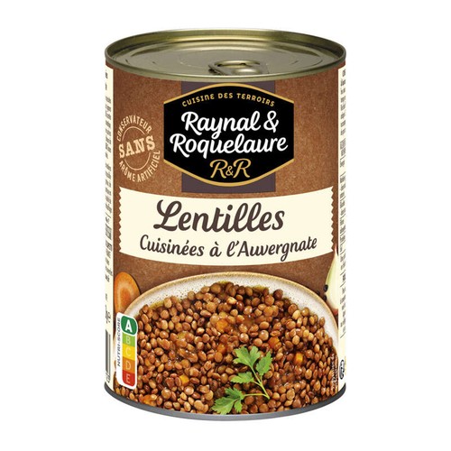 Raynal et Roquelaure Lentilles Cuisinées Auvergnates 410g