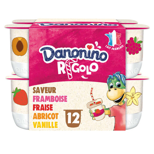 Danonino Yaourt aux Fruits Aromatisé avec paille 12x125g