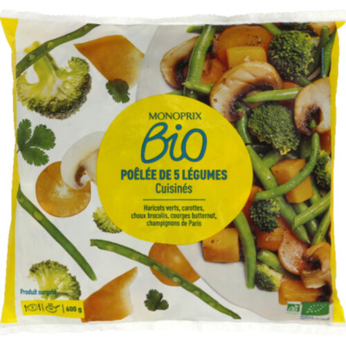 Monoprix Bio Poelée 5 Légumes 600g