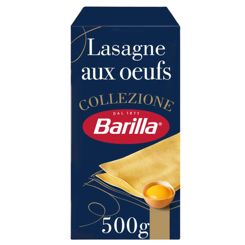 Barilla pates lasagnes aux oeufs collezione 500g