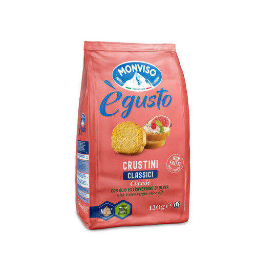 Monviso Crustini Mini Bruschette Huile d'Olive & Sel 120g