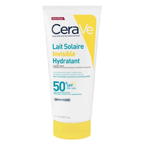 CeraVe Lait Solaire Invisible & Hydratant SPF50+ 177ml
