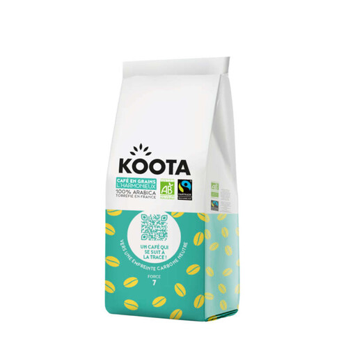 Cafés Méo koota harmonieux café grain sachets recyclables bio 250g