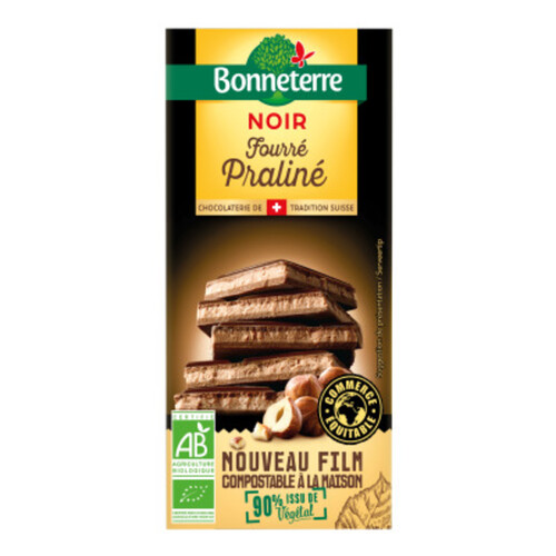 [Par Naturalia] Bonneterre Chocolat Noir Fourré Praliné Bio