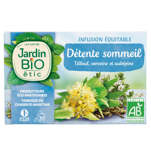 Jardin Bio infusion détente sommeil bio x20 - 30g