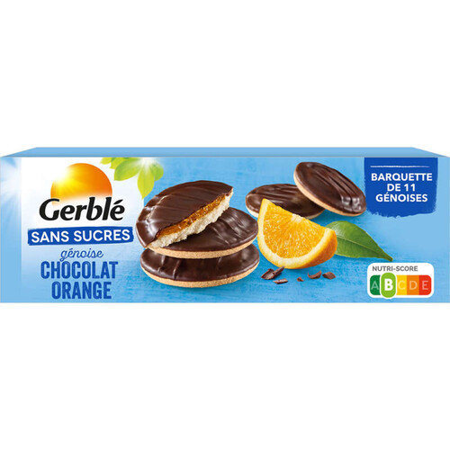 Gerblé Genoise Chocolat Orange, Sans Sucres 140G
