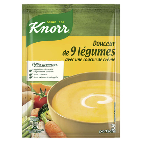 Knorr Soupe Douceur de 9 Légumes Touche de Crème 3 Portions 84g