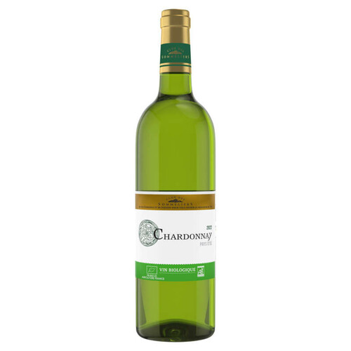 Club des sommeliers chardonnay vin bio 75cl