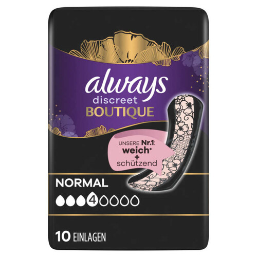 Always Discreet Discreet Serviettes Pour Fuites Urinaires  Normal x10