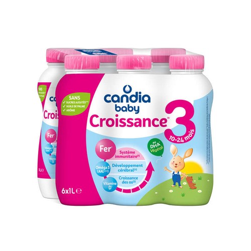 Candia Baby Lait de Croissance 12 mois à 23 mois 6x1L