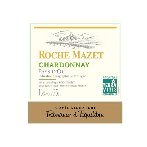 Roche Mazet chardonnay igp pays d'Oc 25cl