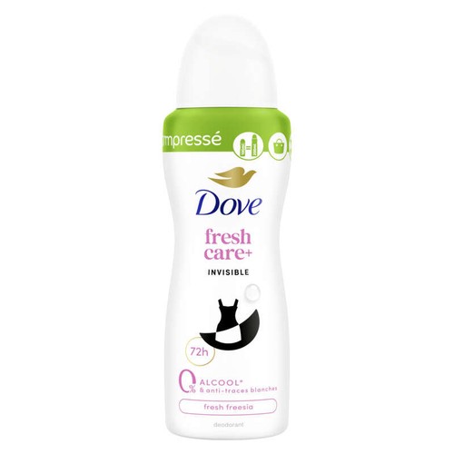 Dove Déodorant Compressé Zero % alcool Zinc Protection Invisible 100ml