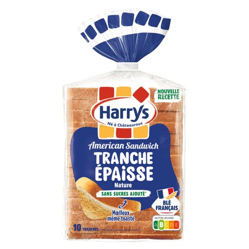 Harrys Pain de mie sans sucres ajoutés 550g