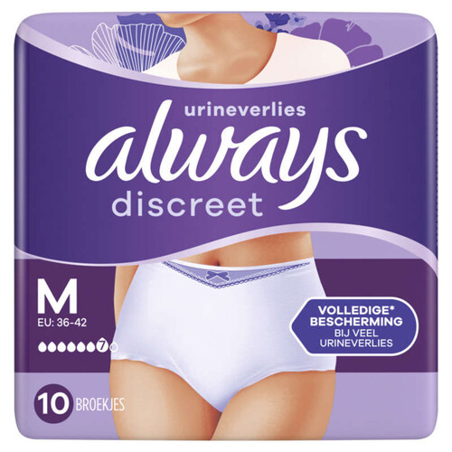 Always Discreet sous-vêtements incontinence plus m x10