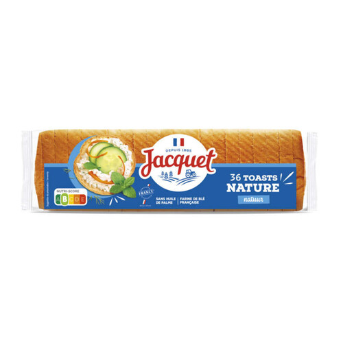 Jacquet canapés natures, toasts de pain de mie 250g