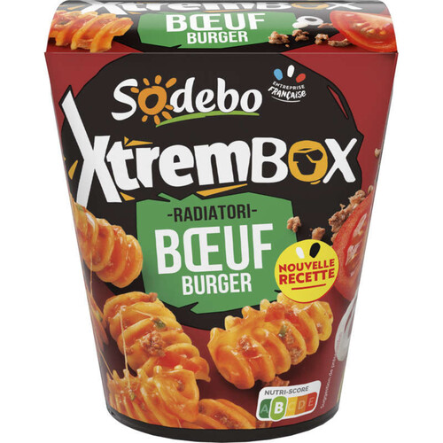 Sodebo Xtrem Box radiatori boeuf burger 400g