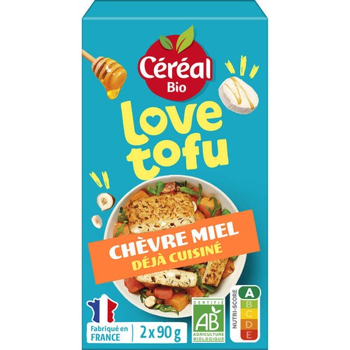 Délice Tofu céréal bio chèvre miel & noisettes 180g