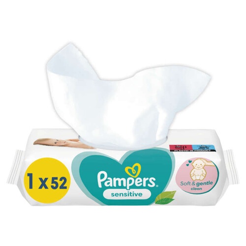 Pampers Sensitive Lingettes Bébé 52 Lingettes