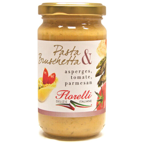 Florelli pasta & brushetta asperges, tomates et parmenan 190g.