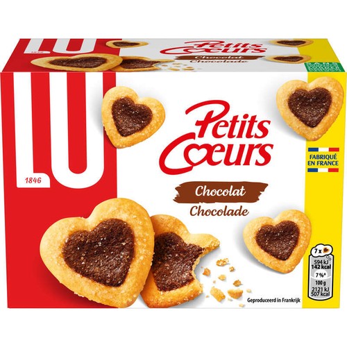Lu Petits Cœurs Biscuits feuilletés au Chocolat 125g