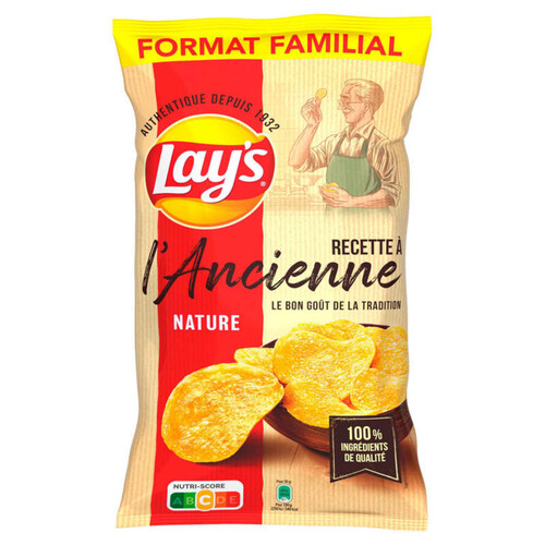 Lay's - Chips recette ancienne nature - Le sachet format familial de 295g