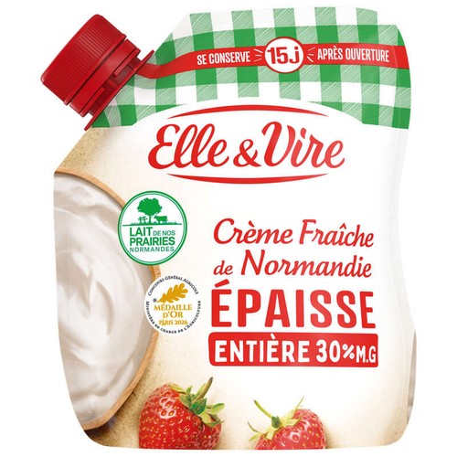 Elle & Vire Crème De Normandie Épaisse Entière 30% de Mg 33cl