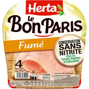 Herta Le Bon Paris Jambon fumé conservation sans nitrite x4