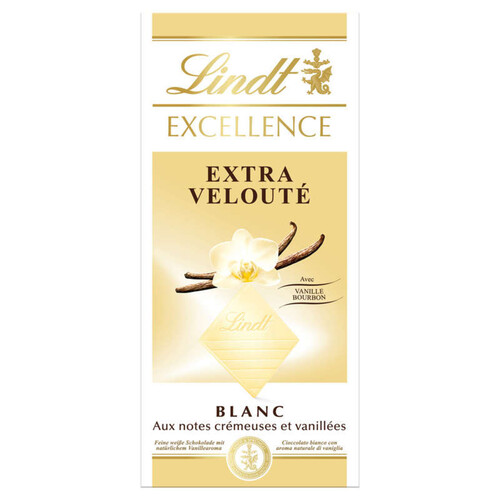 Lindt Chocolat Blanc Extra Fin Et Velouté À La Vanille Bourbon 100G