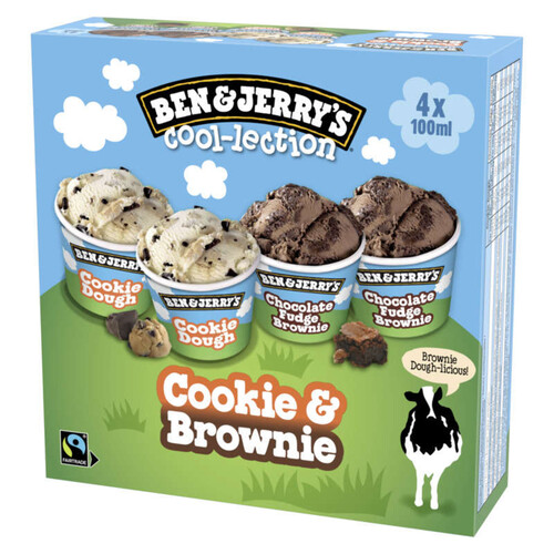 Ben & Jerry's Glace Pot Mini The Cookie & Brownie Cool-lection 288g