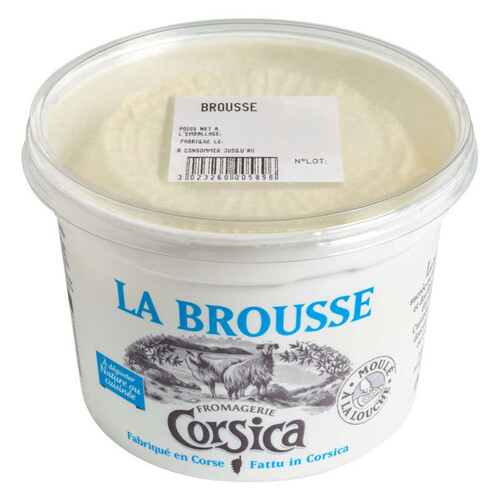 Corsica brocciu aop, lait de brebis pasteurisé 500g