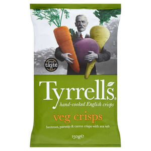Tyrrell's Chips Betterave Panais, carotte 150g