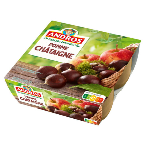 Andros Compote Pomme Châtaigne 4x100g