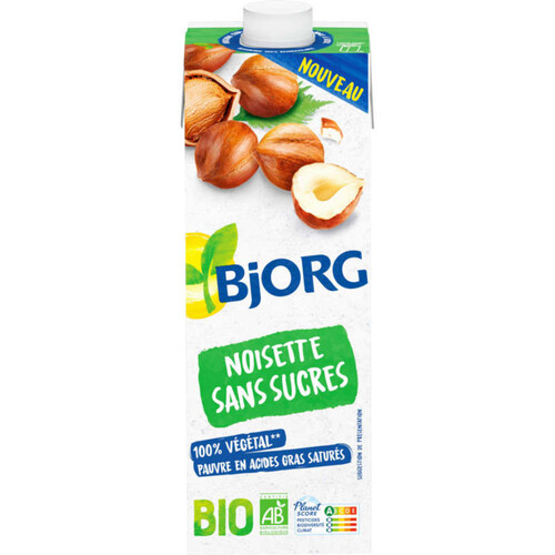 Bjorg Boisson Noisette sans sucres Bio 1l