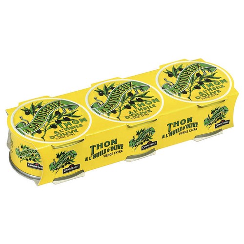 Le Savoureux thon entier à l'huile d'olive 3x80g